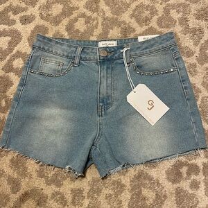 NWT - GOGO Jeans High Rise Shorts Rhinestones Cowgirl